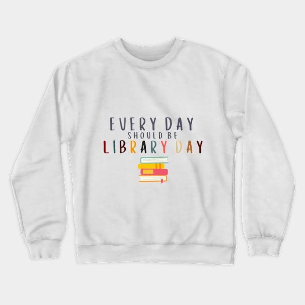 Library Day! Crewneck Sweatshirt by KiyoMi